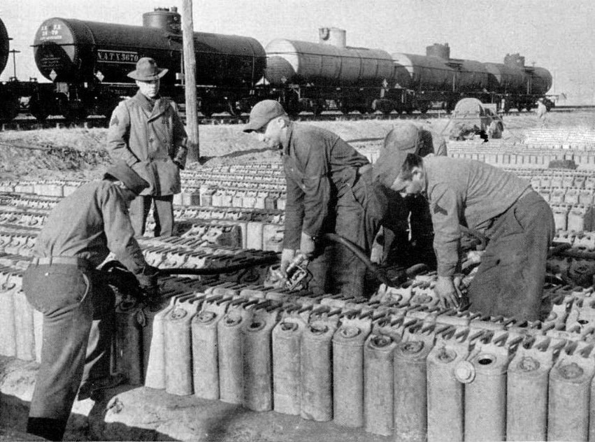 Бензин для армии США во время второй мировой войны